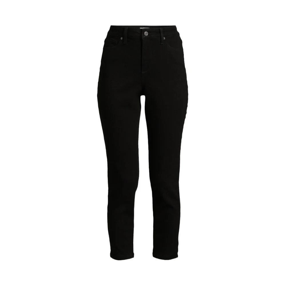 Time and Tru Women's Size 18 Cropped High Rise Mom Jeans Black NWT